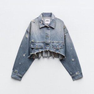 TRF CROP DENIM JACKET